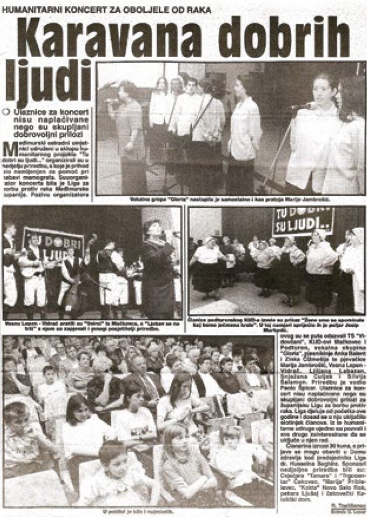 Članak objavljen u listu Međimurje u srpnju 1998. godine